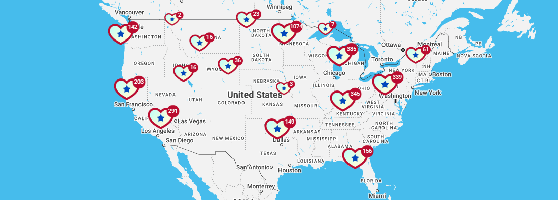 Zoomed out candidate map